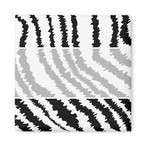 Black Zebra Print Pattern. Magnet