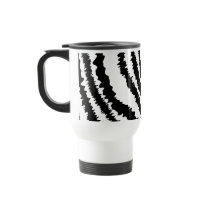 Black Zebra Print Pattern. Coffee Mugs