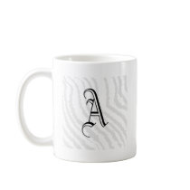 Black Zebra Print Pattern. Mugs