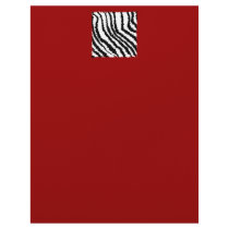 Black Zebra Print Pattern on Deep Red. Letterhead Design