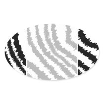 Black Zebra Print Pattern. Sticker