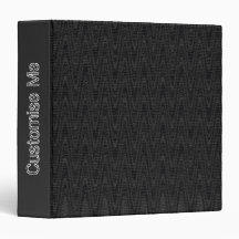 Black Zig Zagz 3 Ring Binders