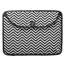 Black ZigZag 1 Mac Book Sleeve Sleeves For MacBook Pro