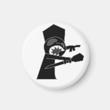 Black Zombie King Magnet