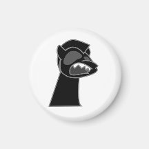Black Zombie Knight Magnet