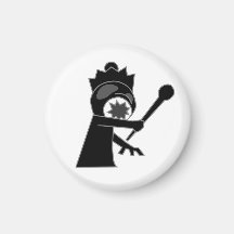 Black Zombie Queen Magnet
