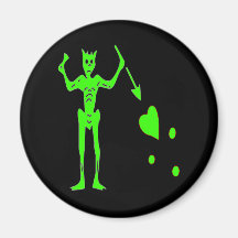 Blackbeard -Green Refrigerator Magnet