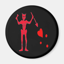 Blackbeard-Red Fridge Magnets