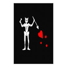 Blackbeard-White Custom Stationery