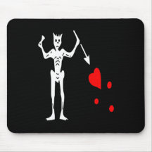 Blackbeard-White Mousepad