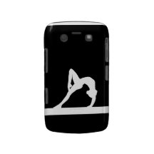 BlackBerry Bold Gymnast Silhouette White on Black Case-Mate Blackberry Case