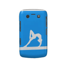 BlackBerry Bold Gymnast Silhouette White on Blue Blackberry Bold Case