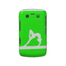 BlackBerry Bold Gymnast Silhouette White on Green Blackberry Bold Case