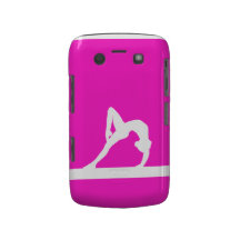 BlackBerry Bold Gymnast Silhouette White on Pink Blackberry Bold Cases