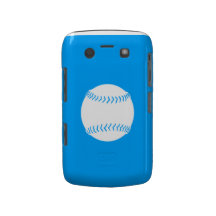 BlackBerry Bold Softball White on Blue Blackberry Case