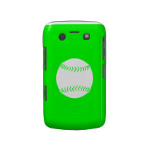 BlackBerry Bold Softball White on Green Blackberry Bold Cases