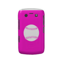 BlackBerry Bold Softball White on Pink Blackberry Bold Cover