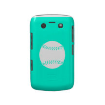 BlackBerry Bold Softball White on Turquoise Blackberry Bold Case