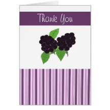 Blackberry Thank You Greeting Cards