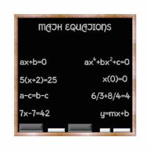 Blackboard with Math Equations Photo Cut Out
