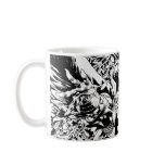Blackest Night Group Painting - Black and White Coffee Mugs