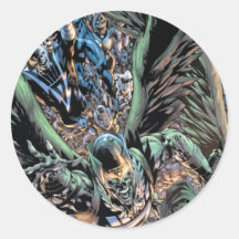 Blackest Night Group Painting - Colour Round Stickers