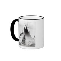 Blackfoot Brave, near Calgary, Alberta, 1889 Mugs