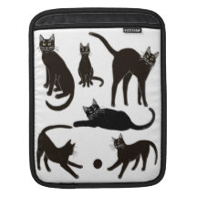 Blackie the Black Cat Rickshaw Sleeve Sleeve For iPads