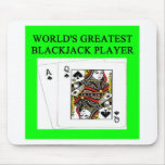 BLACKJACK 21 game player Mousepads