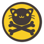 BlackJack(Cat) Round Sticker