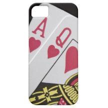 Blackjack Hand - Ace and Queen (3) iPhone 5 Cover
