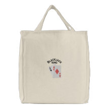 BlackJack King Tote Canvas Bag