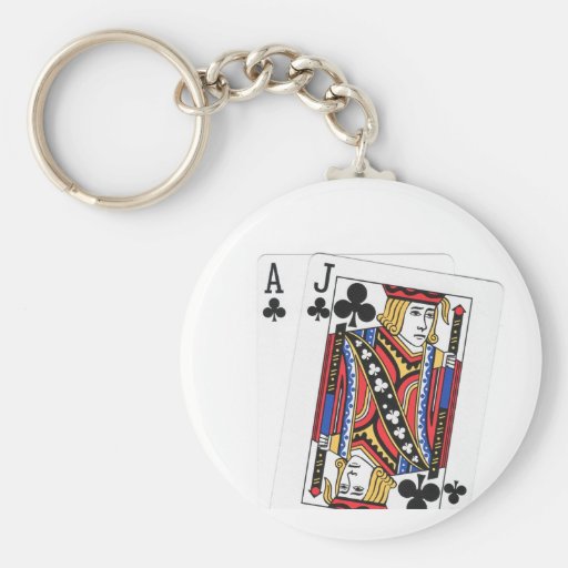 Blackjack Players Lucky Keychain
