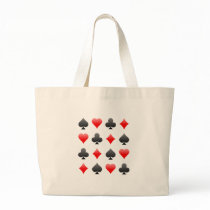Blackjack / Poker Card Suits: Vector Art: Tote Bag