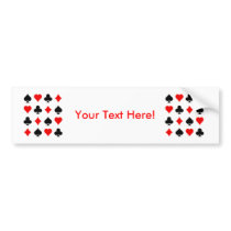 Blackjack / Poker Card Suits: Vector Art: Bumper Sticker