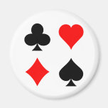 Blackjack / Poker Card Suits: Vector Art: Refrigerator Magnet