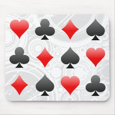 Blackjack / Poker Card Suits: Vector Art: Mousepad by spiritswitchboard