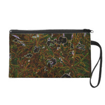 Blacklight Garden Bagettes Bag Wristlet Purses
