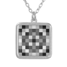 Blacks, Whites, and Shades of Greys Personalized Necklace