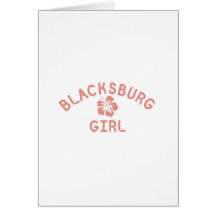 Blacksburg Pink Girl Card