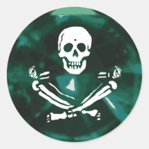 BlackStitch-Emerald Round Round Sticker