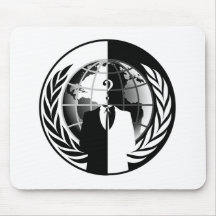 Blackwhite Anon Mouse Mat