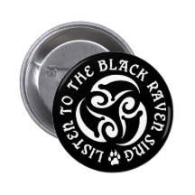 Blackwolf Majik - Raven Sing Button - Black