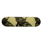 Blackwork and KHAKI design skate deck