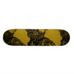 Blackwork design skate deck