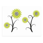 blackyellowsfloral postcards