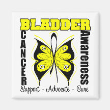 Bladder Cancer Awareness Butterfly Refrigerator Magnets