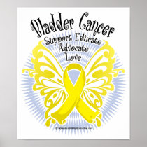 Bladder Cancer Butterfly 3 Poster
