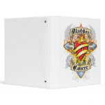 Bladder Cancer Cross & Heart 3 Ring Binder