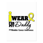 Bladder Cancer I Wear Yellow Ribbon For My Daddy Postcards